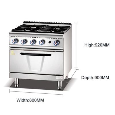 Cina Gas Restaurant Oven Cooker GL-RS-4H Internal Dimensions 568x590x270 4.15/5.85Kg/h Consumption in vendita