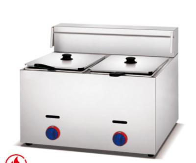 Китай Commercial Gas Fryer with 2 Burners 11.2kw Power R1 3/4 Gas Connection продается