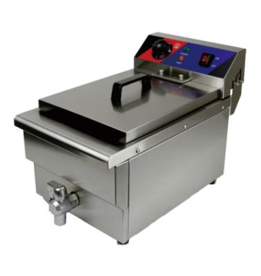 China Stainless Steel Restaurant Fryer with 1 Tank 0-200℃ Temp Control Silver Finish Te koop