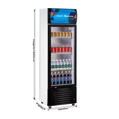 China Stainless Steel Beverage Display Cooler 210L Capacity Restaurant Cooling Equipment for sale