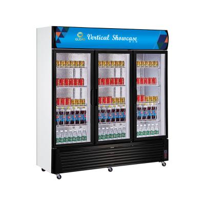 China 395W Stainless Steel Beverage Display Cooler for Commercial Beverage Chilling at 0~10.C Te koop