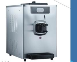 China Pre cooling Soft Ice Cream Machine 700W Rated Output with R134A Refrigerant 100-150 Cups/hour for sale