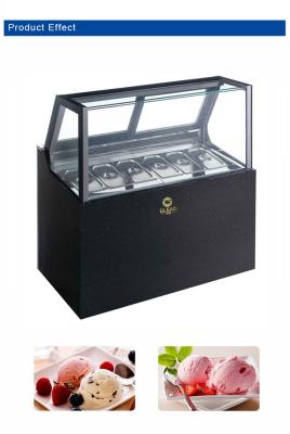 China 6-Tray 1/3 Size Pan 100L Commercial Hotel Ice Cream Machine Fan Cooling 1100W Power for sale