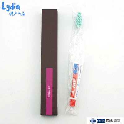 China Disposable Customized Hotel Amenity With Disposable Toothbrush And Toothpaste for sale