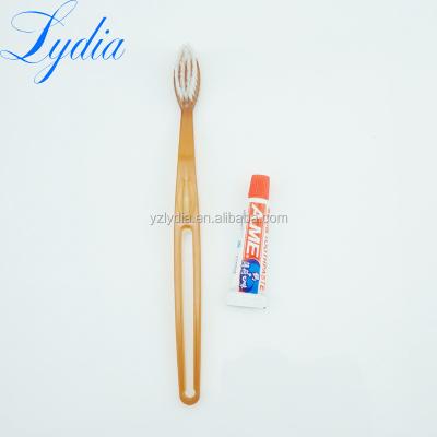 China Amenities high quality clean teeth hotel hotel toothbrush and paste set made in China for sale