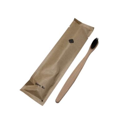 China Disposable Bamboo Dental Kit in Recycled Paper Bag for sale