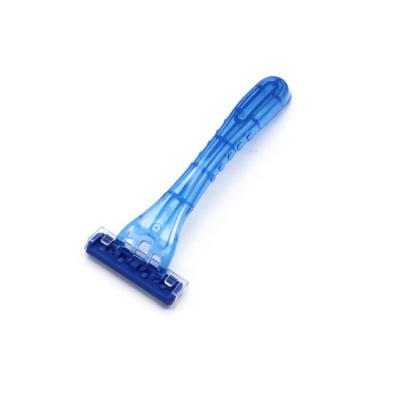 China Twin Blade Hotel Supplies Disposable Razor Plastic Handle Shaving Blade for sale