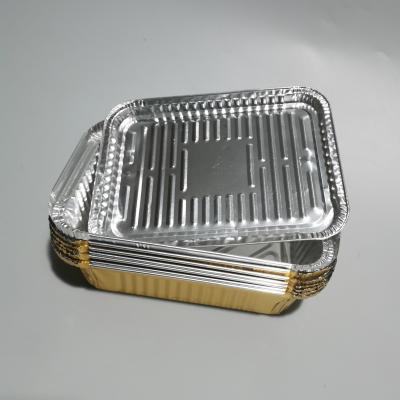 China 1LB 450ml Eco - Friendly Aluminum Foil Pan Containers With Aluminum Cover for sale