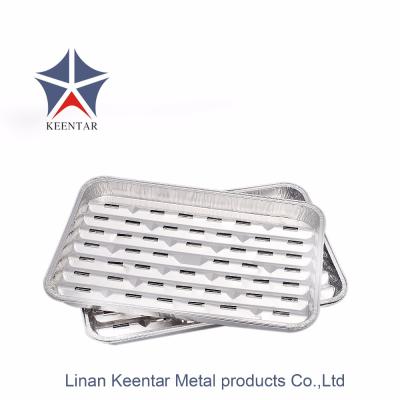 China Eco - Friendly BBQ Grill Aluminum Foil Tray for sale