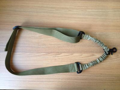 China Small MOQ Adjustable Nylon green single point sling tactical slings hunting army green one point sling of rifle for sale