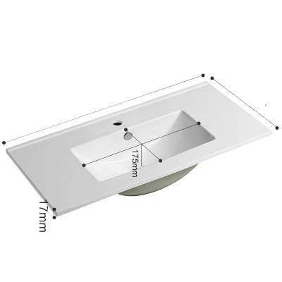 China Ento Porcelain Wash Basin Modern Cheap Chinese Slim Edge Cabinet Basin for sale