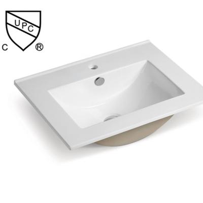 China New Modern Style Multi-height Factory Design Bathroom Countertop White Slim-Edge Basin for sale