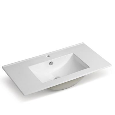 China Modern Sanitary Edge Rectangular Thin Wash Ware Ultrathin Basin For Bathroom Vanity for sale