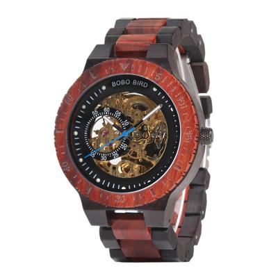 China Chronograph BOBO BIRD OEM Make Own Brand High Quality Mechanical Luxury Mens Wooden Watches Luminous Hand Watch for sale