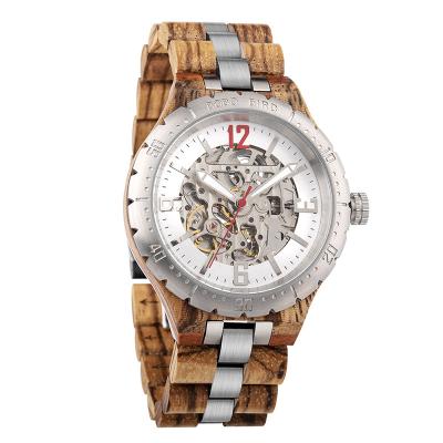 China Chronograph Custom Your Own Logo Wooden Mechanical Watch BOBO BIRD Mens Stainless Luxury Brand Luminous Automatic Watch for sale