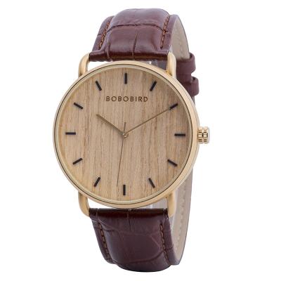 China 2022 non-specific popular BOBO BIRD men watches high quality luxury leather strap analog watch for men for sale