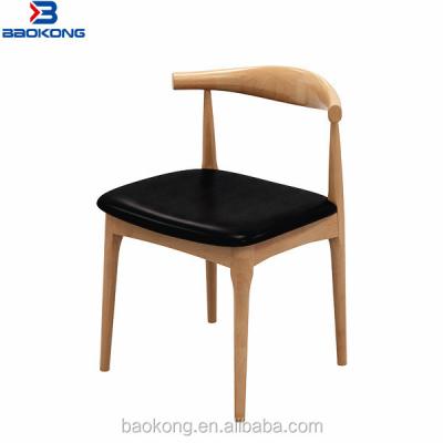 China Modern Solid Wood Frame Dining Chair Solid Wood Upholstered Around Back Elbow Chair for sale