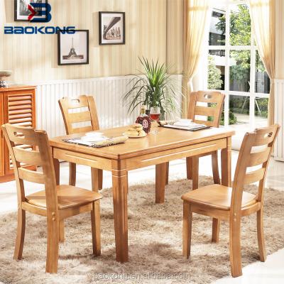 China solid wood square wood furniture dining table set for sale