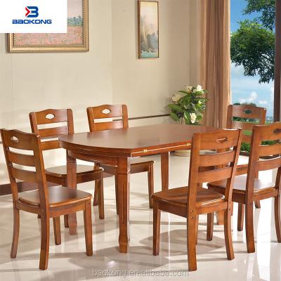 China Modern Solid Wood Furniture Dining Table Set Jiangxi Ganzhou Solid Wood Furniture for sale