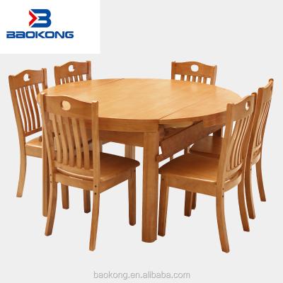 China Foldable Solid Wood Round Folding Dining Table For Home Dining Room for sale