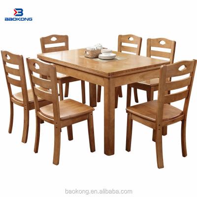 China Solid Wood Malaysia Dining Table Set Solid Wood Restaurant Furniture for sale