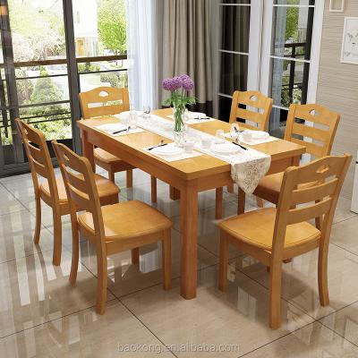 China Solid Wood Furniture Solid Wood Dining Room Furniture Contract Dining Table for sale