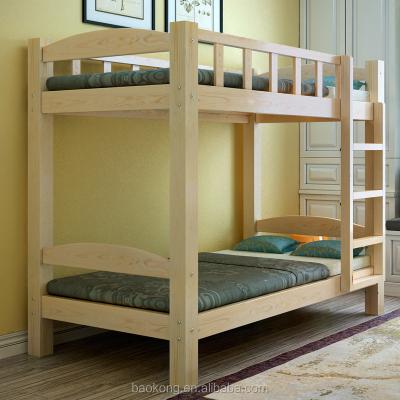 China Popular Double Decker Bunk Bed Bunk Bed Kids Single Bed Pine Wood for sale