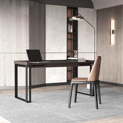 China Minimalism (Height) Adjustable Home Office Oak Veneer Study Writing Desk Table for sale