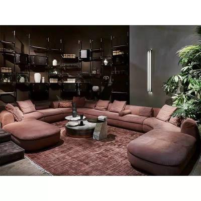 China Foldable High End Home Furniture Design Fabric Couch Sofa Set Furniture Living Room Italian Modern Minimalist Sofa for sale