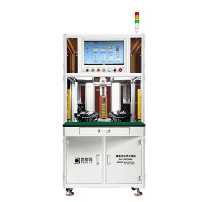 China Energy Storage Application This is an efficient double sided automatic rotary battery pack spot welder, cylindrical lithium battery welder for sale