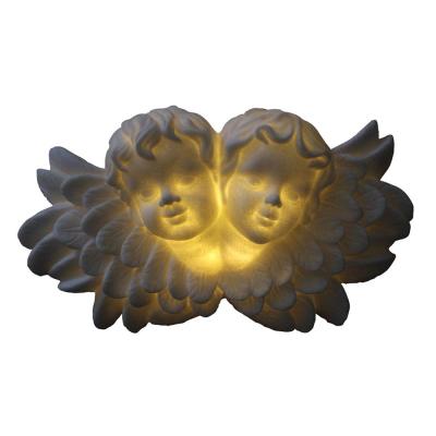 China XUBANG Twin Traditional Sculpture Art Decoration Warm Led Light in Angel Garden Statue Decor Garden for Lawn Yard Porch Decoration for sale