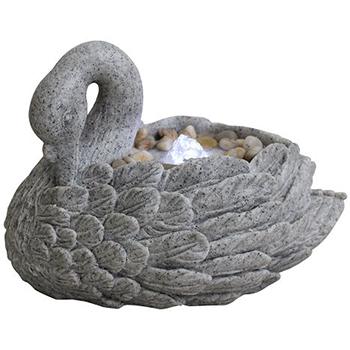 China XUBANG craftsman outdoor garden swan animal decoration led light water fountain for sale for sale