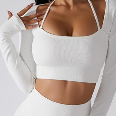 China New Supplier Wave 5pcs High Waist Breathable Sports Active Fitness Gym Wear Seamless Gym Clothes Women's Yoga Set for sale