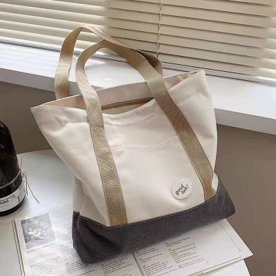 China Heavy Duty Environmental Protection Cotton Canvas Shopping Tote Bags With Logo Printing for sale