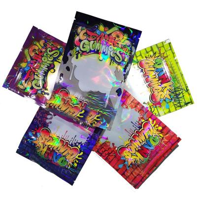 China 3.5g child safe custom made customized mylar bags holographic for sale