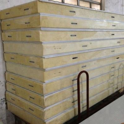 China Metal 200mm cold room polyurethane foam sandwich panel for fish meat for sale