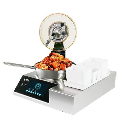 China food & Drink shops Megcook automatic food cooking machine / 4.4KW pot stir fry and stir fry / commercial kitchen equipment robot chef for sale