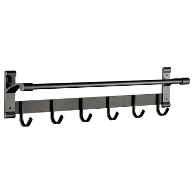 China 85mm Width Modern Wall Mount ODM Towel Rack Bars EU Bipolar Type Towel Holder Rack With Hooks for sale