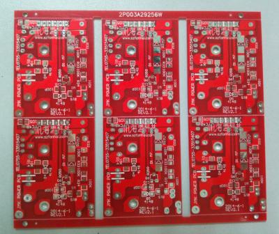 China 1.6mm FR4 RODE Tweezijdige PCB die van PCB Customed Witte Silkscreen OEM van 2.0oz vervaardigt Te koop