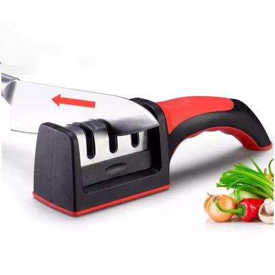 China Viable Professional Knife Sharpening Portable Easy Home Plastic Grip Handle Camping Instrument Tool Kitchen Scissor Non-Slip Knife Sharpener for sale