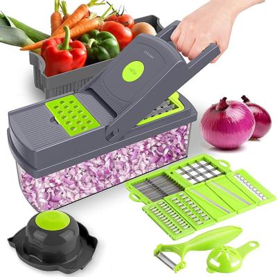 China Viable Multifunctional Vegetable Vegetable Slicer Mandoline Vegetable Slicer Shredder Multifunctional Vegetable Slicer Spiralizer Spiralizer Cutter Manual Cleaver for sale