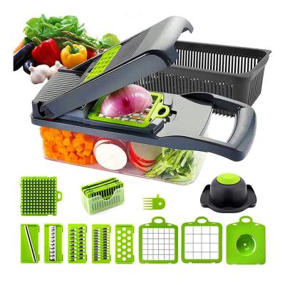 China Viable Multifunctional Cleaver Grater Multifunctional Cleaver Hand Slicer Mandoline Spiralizer Onion Mixer Fruit Vegetable Cleaver Slicer Vegetable Dicer for sale