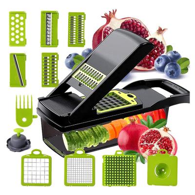 China Viable 12 in 1 Cortador De Verduras Veggie Slicer Dicer Peeler Cutter Potato Onion Salad Fruit Vegetable Cleaver Multifunctional for sale