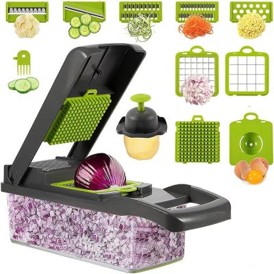 China Multi Functional Veggie Viable All-in-1 12 Quick Kitchen Accessories Mandoline Slicer Dicer Onion Manuals in 1 Vegetable Cleaver for sale