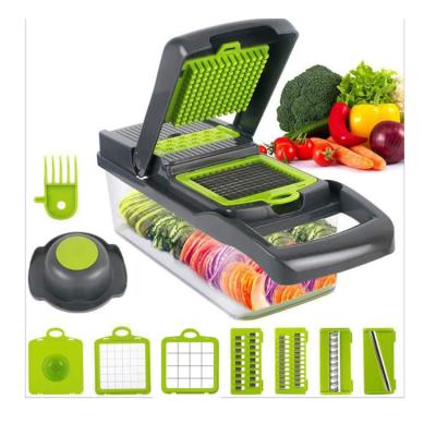 China Viable Multifunctional 12 in 1 Fruit Veget Slicer Cutter Mandoline Kitchen Slicer Cleaver Fruit and Vegetable Slicer Cutter for sale