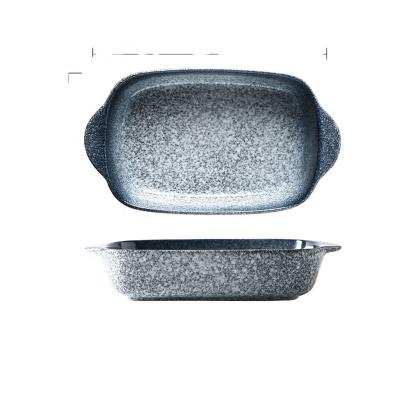 China Durable Japanese Style Ceramic Casserole Product Casserole Dish Dish With Double Casserole Arm Pan for sale