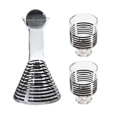 China Direct Blown Logo High Quality Whiskey Box Accessories OEM Quantity Wine Mouth Factory Set Decanter Glass Set for sale