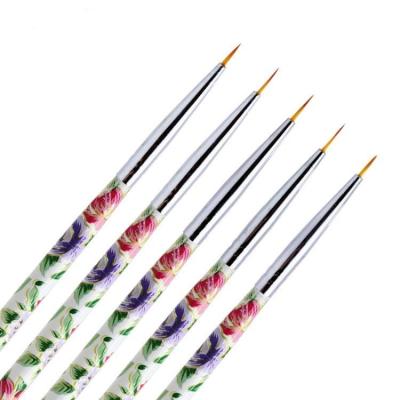 China NAIL Timissfox Acrylic Nails Brush With Custom Line Set Nail Pen Nail Art Logo Drawing Brushes for sale