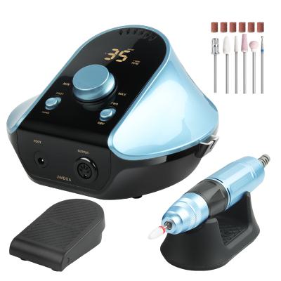 China New Blue Color Nail Drill Manicure Kit 35000RMP 45W JMD-306 Electric Nail Polishing Machine For Nail Arts Design 26.7*23.7*12.2cm for sale