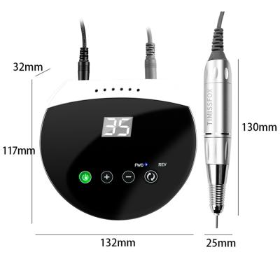 China Beauty N Nail Tools e File Nail Drill Machine Power 35w Motor 35000 Rpm Base Micro Manicure Pedicure Nails Skin Off Base 132*117*32mm for sale